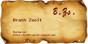 Brath Zsolt névjegykártya